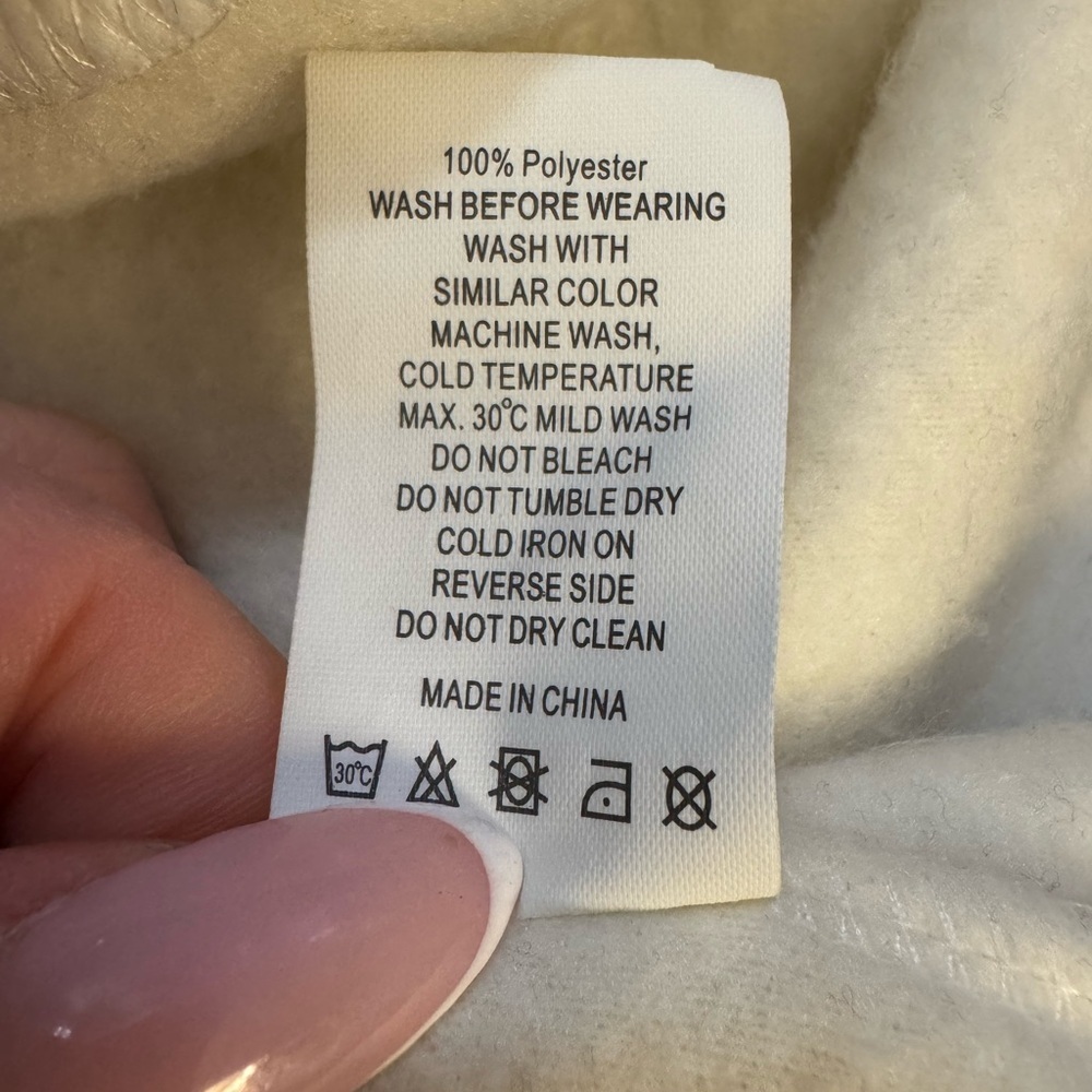 ZYIA Active Cream and Black Fleece Quarter Zip XL - Picture 4 of 4